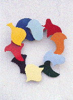 Circular relief for Fordham University exhibition