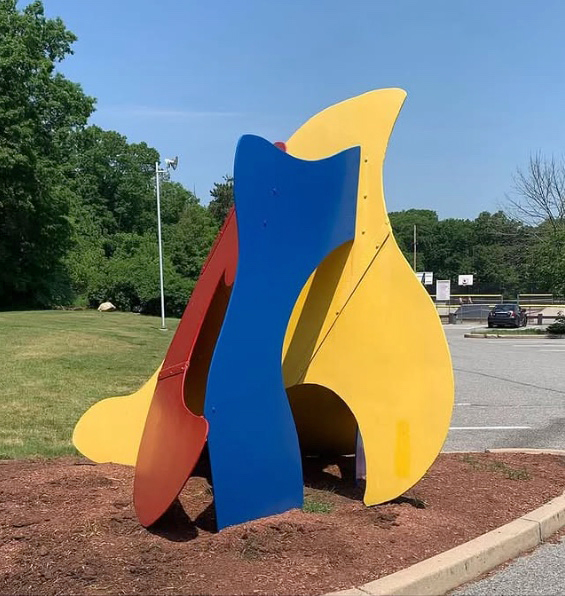 Eagle, welded painted steel plate, 1976