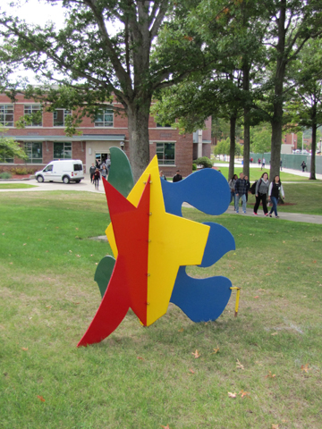 Sculptures on campus at SUNY College at Oneonta
