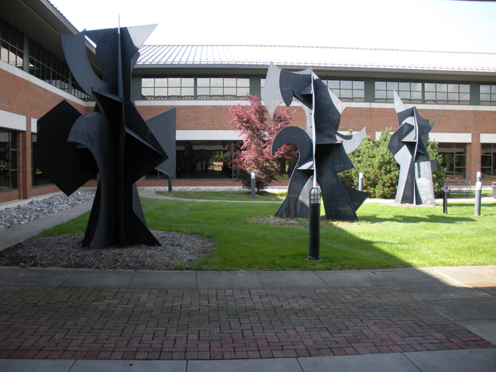 Three Graces, painted steel, 1990