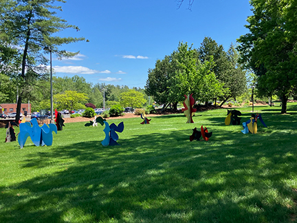 Sculpture Circle installation at the University of Hartford