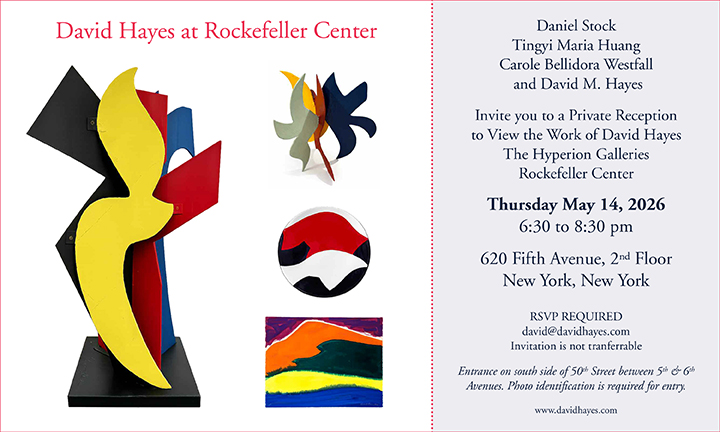 Invitation to view the work of David Hayes at Hyperion Galleries, Rockefeller Center