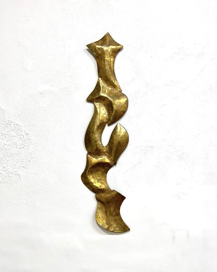 David Hayes gold-toned wall sculpture